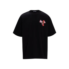 CHH Heart T Shirts Sanskrit Rainbow Cross Foam Short Sleeve T-Shirt