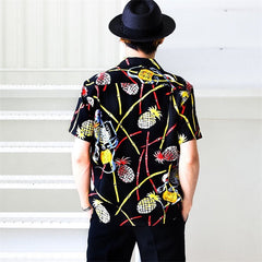 GUILTYPARTIES TIGER Shirts 18SS Heaven Tokyo, covered in pineapple skull Hawaiian short-sleeved shirt