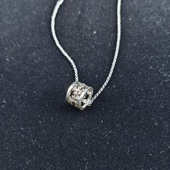 Chrome Hearts Necklace Thai Silver Circle Cross Pendant for Men and Women