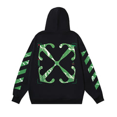 Off White hoodieVR Power Anchor Pattern Arrow Print Hood