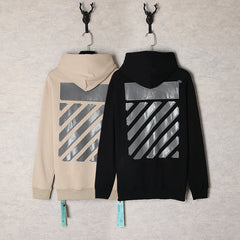 OW basic arrow pattern hooded sweater