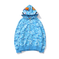 Bathing Ape Bape Hoodie Flame Camouflage Shark Autumn
