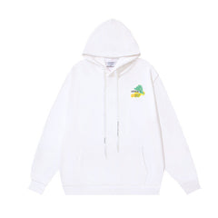 OW leaf colorful graffiti arrow print hooded sweatshirt