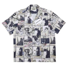 GUILTYPARTIES TIGER Shirts Sunshine and Rain Bound Ink Painting Araki Sutra Hawaiian Short Sleeve Shirt