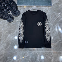 CHH Heart Long Sleeve Shirt Unisex Fashion Loose Long Sleeve Shirt