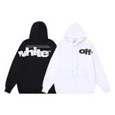 OW creative large letter print pattern hooded sweater