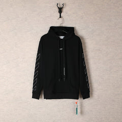 Off White hoodie embroidered arrow pattern