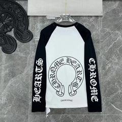 CHH Heart Long Sleeve Shirt Unisex Fashion Loose Long Sleeve Shirt