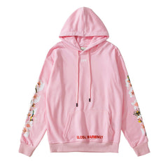 Off White hoodie Bee Flower Arrow pattern hooded