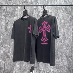 CHH Heart T Shirts Sanskrit Cross Short Sleeve