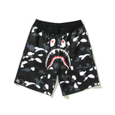 Bathing ape Bape Shorts camouflage luminous shark terry straight beach pants