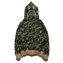 Bathing Ape Bape Hoodie Camouflage Alphabet Embroidery Shark Hooded