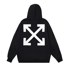 OW monster arrow pattern pullover hooded sweater