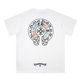CHH Heart T Shirts Horseshoe Patch Embroidery Short Sleeve T-Shirt