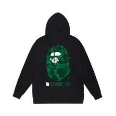 Bathing Ape Bape Hoodie Autumn/Winter Letter Print Loose Hoodie Pullover Ape Sweater
