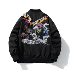 Mens Vintage Jackets Japanese Embroidered Jacket Baseball Suit Flight Suit