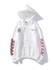 Off White hoodie dyed graffiti pink arrow hooded