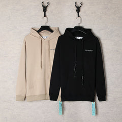 OW basic arrow pattern hooded sweater