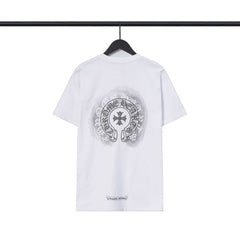 CHH Heart T Shirts Sanskrit cross logo short-sleeved men's T-shirt