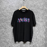 Amiri T Shirt Printed Casual Hip Hop round Neck Short Sleeve T-shirt