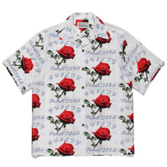 GUILTYPARTIES TIGER Shirts 21ss Rose ALOHA full print, Hawaiian short-sleeved shirt for men and women