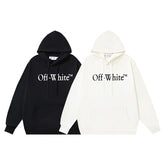 OW large letter pattern hooded sweater