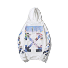 Off White hoodie Monet Oil Painting Series Crew Neck Pullover Hood