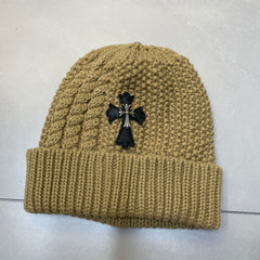 CHH Heart Beanie Twist Wool Knitted Hat Ear Protector Headcap