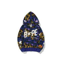 Bathing Ape Bape Hoodie Shark Head Star Camo Sweater