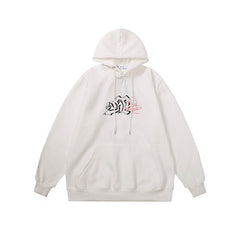 Off White hoodie Curved Arrow Pattern Fleece Sleeve Hood