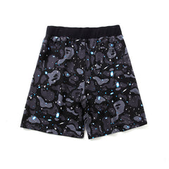Bathing ape Bape Shorts Shark Head Luminous Shorts Straight Beach