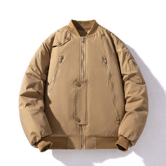 Men's Vintage Jackets Spring Baseball Suit Men's Solid Color Flight Suit