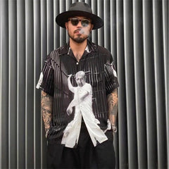 GUILTYPARTIES TIGER Shirts 21ss Joint Silence of the Lambs Thriller Movie Hannibal Hawaiian Short Sleeve Shirt