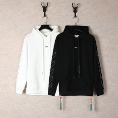 Off White hoodie embroidered arrow pattern