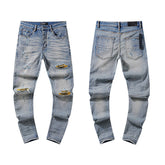 Amiri Jeans Ripped Patch Slim-Fit Stretch Slim-Fit Jeans