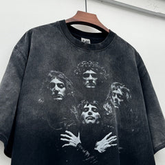Unisex Vintage T Shirts We Will Rock You Queen Madison Square Garden Tour Limited Edition T-Shirt ¨C Distressed Washed-Ape Wasteland Aesthetic. Custom heavyweight brushed fabric with a vintage feel; American-made plastisol ink print.