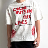 Unisex Vintage T Shirts Saint Street Dirty ¡ª An Unconventional Limited Edition. Street-graffiti style T-shirt featuring hand-painted splatter effects, multi-location hand-distressing, and a heavy-weight fabric treated with an enzyme-stone wash and