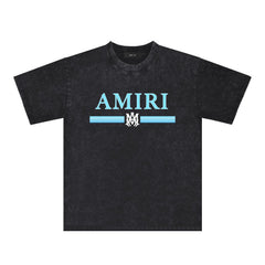 Amiri Washed Distressed T Shirt Printed Trendy Pure Cotton