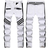 Mens Fashion Jeans black camouflage stripes 8829#