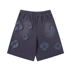 Denim Tears Shorts Premium-quality puff print casual streetwear style Gradient color