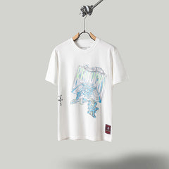 Travis Scott T Shirts x Mitchell n Ness Kentucky Wildcats Hand-Drawn collaboration short-sleeve