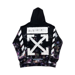 Off White hoodie Fireworks Arrow Pattern Pullover Hood