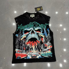 MAJESTIK T Shirts TANK TOP Loose fit 100% cotton