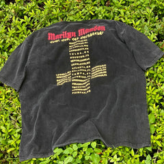 Unisex Vintage T Shirts Marilyn Manson Oil Painting Passion Limited Edition ¨C High-Street Vintage Heavyweight Tee with Direct-to-Garment White Ink Print
