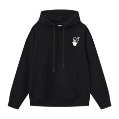 Off White hoodie Palm Letter Arrow Pattern Pullover Hood