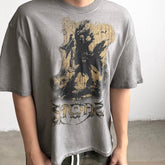 Unisex Vintage T Shirts Saint x Purpose Tour Rock Demon Limited Edition: Single-stitch construction, special enzyme-wash and pigment-dyeing process, and American-style plastisol ink printing.