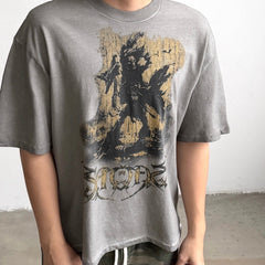 Unisex Vintage T Shirts Saint x Purpose Tour Rock Demon Limited Edition: Single-stitch construction, special enzyme-wash and pigment-dyeing process, and American-style plastisol ink printing.
