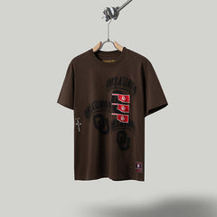 Travis Scott T Shirts x Mitchell x Ness Oklahoma Sooners Seal Short Sleeve