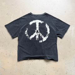 Unisex Vintage T Shirts CHOOOSELF 26SS HELL WAS FULL SO I'M BACK Limited Edition ¨C Heavyweight, Washed, Distressed, and Destroyed Streetwear T-Shirt (Boxy/Cropped Punk Style)
