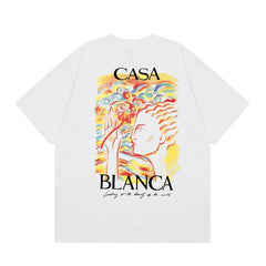 Casablanca T SHIRTS High-quality pure cotton streetwear